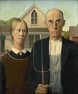 The restaurant is named after the real names of the people who posed for the famous American Gothic House painting by Grant Wood.